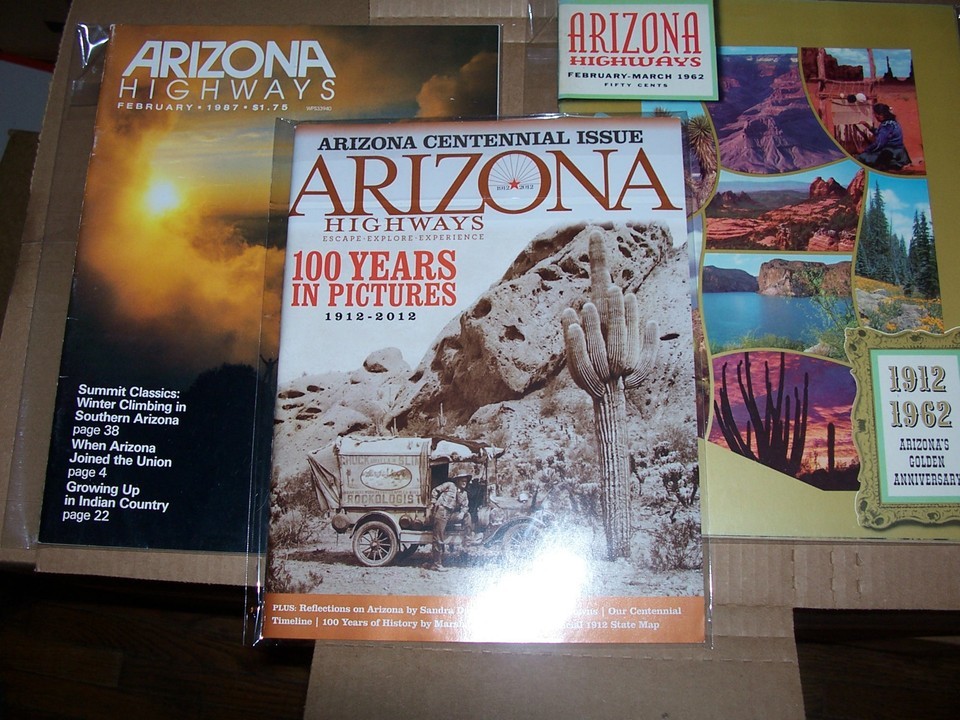 2012 ARIZONA HIGHWAYS STATEHOOD 100 th ANNIVERSARY bonus 50 YEAR ANIV 19... - $72.85