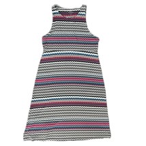 Athleta Santorini Thera Modal Pink Blue White Wavy Stripe Jersey Dress s... - $19.24