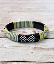 Bracelet / Bangle 7.75&quot; Yellow, Blue, Black, White - £10.14 GBP