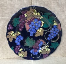 Vintage Royal Stanley Ware C&amp;C Jacobean 8 3/4 Inch Grapes Plate Scalloped Edge - £18.55 GBP