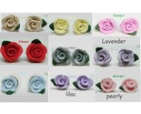 Polymer clay rose earrings stud 9 colors thumb155 crop