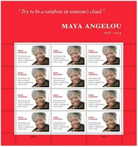 Maya Angelou Sheet of 12  -  Postage Stamps Scott 4979 - £19.51 GBP