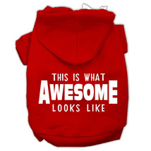 This is What Awesome Looks Like Dog Pet Hoodies Red Size Lg  - $36.59