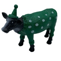 Party Cow Green Hat Polka Dot Sweater Cake Topper Figurine Your New Best... - £11.65 GBP