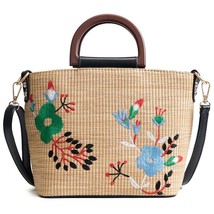 Straw Bag Summer 2022 New Embroidery Woven Women Handbag Casual Tote Large Capac - £32.72 GBP