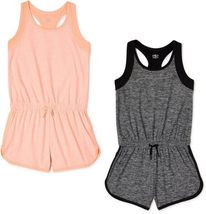 Double the Adventure Girls Athletic Works Heathered Active Romper 2-Pack... - £18.85 GBP