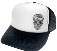 Tattoo Skull Hat Trucker Hat Mesh Hat Snapback Hat - $24.74