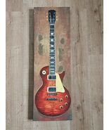 Guitar Painting Canvas Print Wall Art, Les Paul Design, 12&#39;&#39; x 36&#39;&#39; Vert... - $20.00