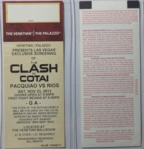 2 The Clash in RIOS Pacquiao vs Rios 2013 The Venetian Palazzo Ticket Stubs - €5,09 EUR