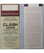 2 The Clash in RIOS Pacquiao vs Rios 2013 The Venetian Palazzo Ticket Stubs - €5,09 EUR