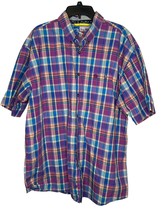 Wrangler Men Shirt George Strait Button Down Short Sleeve Plaid Cotton 2... - $19.79