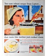 Lipton Soup chicken potato kid mother -1962 Vintage Print Ad - $192.67 MXN