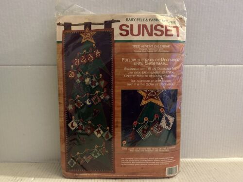 36" SUNSET TREE ADVENT CALENDAR #18094 (1996) Dimensions - $24.74