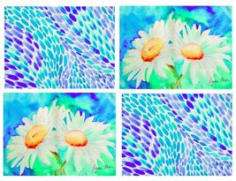 Daisy Sunshine Collection Place Mats 13x18 inches Set of 4 CLOSEOUT - €11,05 EUR