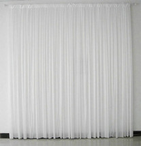 Popular new 6Mx3M White Pleated Wedding Backdrop Curtain for wedding stage - £64.94 GBP