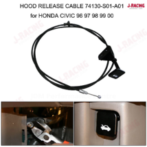 Bonnet Hood Release Pull Cable &amp; Handle For Honda Civic EJ EK EM MB 96-0... - £10.19 GBP