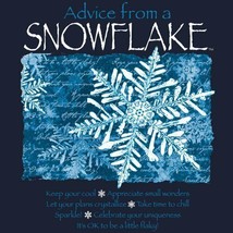 T shirt Advice Snowflake Blue S Small NWT Christmas Winter Navy - £17.76 GBP+