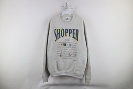 Vintage 90s Streetwear Womens Large Distressed Spell Out Shopper Sweatshirt USA - £35.44 GBP