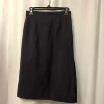 Escada Women&#39;s Purple Pencil Skirt Wool Blend Fully Lined Size 36 / 4 NWT  - $227.70