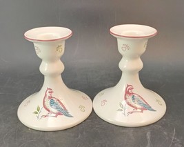 Candle Sticks Johnson Brothers Porcelain Quail England 4.25” MINT CONDITION - $24.00