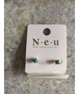 N-E-U New Fashionable Turquoise Round Shaped Stud Earrings - €4,32 EUR