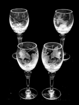 CRYSTAL CLEAR INDUSTRIES 6.875&quot; Wine Glass GRAPE &amp; VINE 6 Ounce  - Set Of 4 - $28.23 CAD