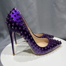 Womens Purple Studded High Heels for Parties Size 42-45 - $73.50