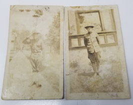 Doughboy World War I Photos Set of 2 Barracks Salute 1918 - $15.15
