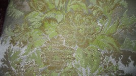 Drapery or Upholstery Tapestry Brocade Fabric 12 Yards Yellow &amp; Tan with Sheen - £153.79 GBP