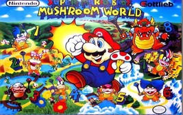 Super Mario Mushroom World Gottlieb 1992 pinball Translite/Backglass Machine Cab - £31.97 GBP