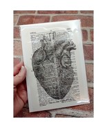 Heart Upcycled Dictionary Art Print - 6x9 Mini Poster Anatomical Anatomy... - $7.91