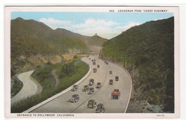 Cahuenga Pass Coast Highway Hollywood California 1920s postcard - £5.07 GBP