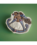Vtg Teddy Bear Rocking Horse Quilted Wall Decor Tummy Time Mat Play Area... - $29.99
