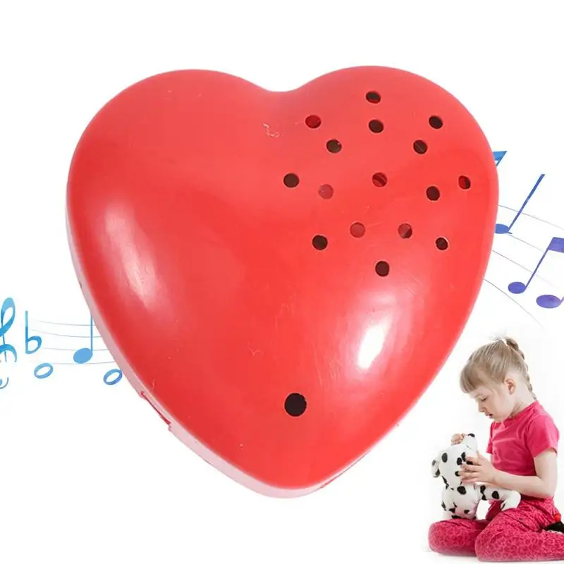  stuffed animal heart shaped recordable buttons for kids 30 seconds mini voice recorder thumb200