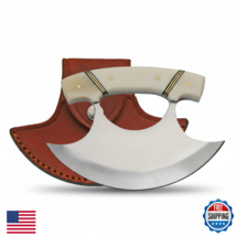 SZCO ULU Hunting Knife 5.5" - Camping, Skinning, Stainless Steel Blade - $36.82