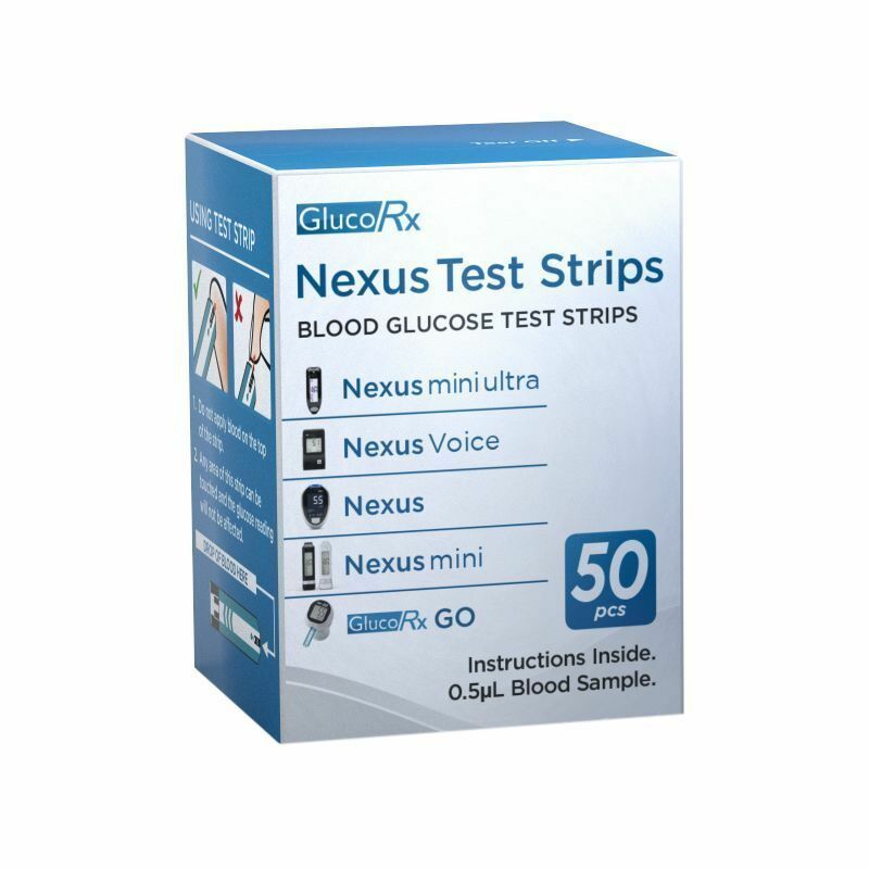 GlucoRx Nexus Test Strips - Pack of 50 Test Strips, Type 1 / 2 Diabetes - $23.61