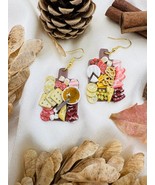 Miniature charcuterie board clay earrings, miniature food clay earrings,... - £51.11 GBP