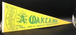 1972-73 Oakland Swingin&#39; A&#39;s World Series Champions Pennant MLB Baseball 12x29 - £36.49 GBP