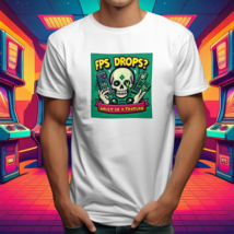 Funny Gamer Skull Shirt FPS Drops Retro Arcade Tee L-3X Cotton Gift - $18.80+