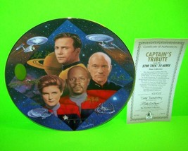 Star Trek Collector Plate Hamilton Numbered Captains Tribute COA Kirk Enterprise - £21.83 GBP