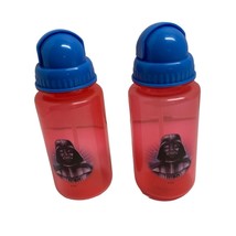 New Star Wars Water Bottles Set of 2 Darth Vader Plastic Red Blue - £10.31 GBP