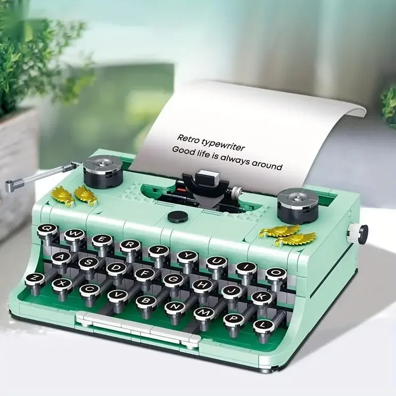820PCS Typewriter Building Blocks Classic Creative Ideas Machine Retro  Micro - £28.56 GBP+