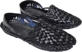Mens Kolhapuri flat Leather chappal HT25 Jesus BOHO ethnic Sandals US size 7-12 - £34.23 GBP