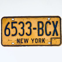  United States New York Base Passenger License Plate 6533-BCX - £24.12 GBP