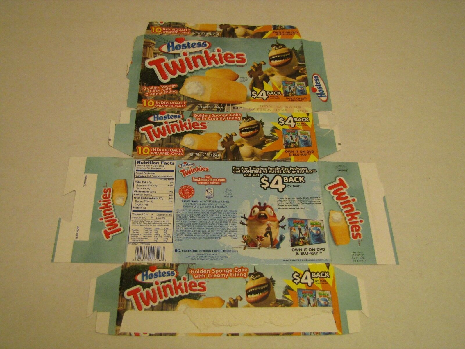 Primary image for Hostess (Interstate Brands) Twinkies Monsters vs Aliens Collectible Box