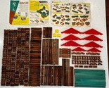 Lincoln Logs HUGE 334 Piece Lot ~ Round &amp; Square Cut ~ Many Sizes -Vinta... - £68.86 GBP