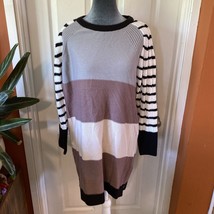 LulaRoe Sweater Women’s Size Medium Striped Multicolor Dress - £9.80 GBP