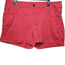 Red Cotton Blend Shorts Size 18 - £19.39 GBP