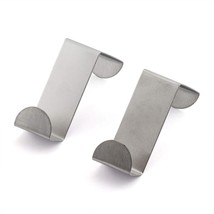 2 Pack Over The Door Hooks Stainless Steel Seamless Nail-Free Bathroom K... - £10.19 GBP