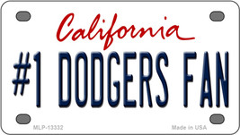 Number 1 Dodgers Fan California Novelty Mini Metal License Plate Tag - £11.95 GBP